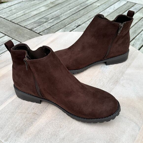 Sonoma Goods For Life® Cilantro Womens Ankle Boots Size 8.5 Cognac Brown New - Picture 4 of 15